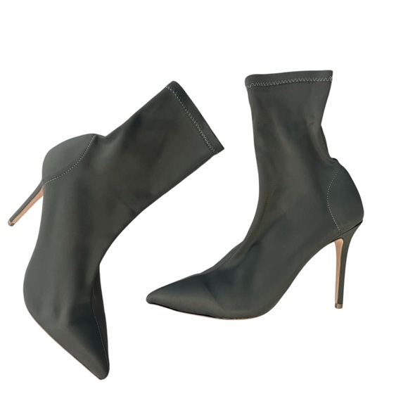 Tony Bianco Exclusive Davis Fitted Sock Boot Khaki - Picture 2 of 8